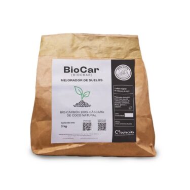 biochar o biocarbon en bolsa